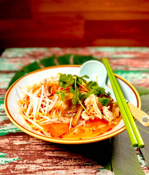 Evergreen Thai shared dishes arranged for a downtown Toronto group meal